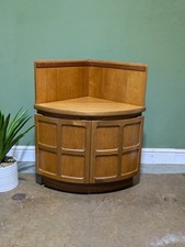 Vintage Nathan Square Teak Small Corner Cabinet Mid Century Parker Knoll Retro