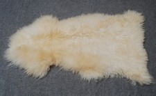 Natural Ivory Fur Sheep Skin Rug Luxury Throw Silky Warm Floor Carpet Mat 36