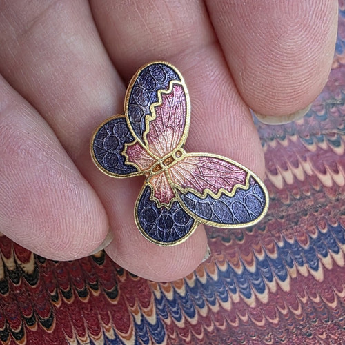 Vintage brooch cloisonne - vintage,