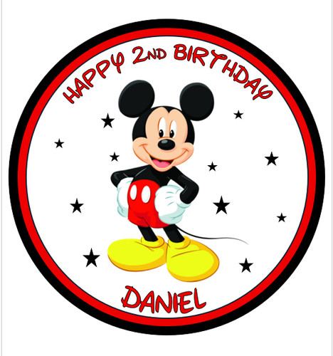 Round personalised edible - round,