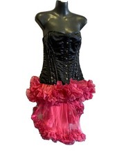 Burlesque Saloon Girl Black / Pink Sz 14 