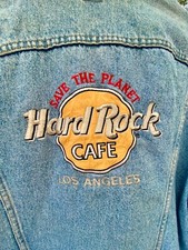 VINTAGE (90'S) LEE DENIM JACKET GENUINE HARD ROCK CAFE LOS ANGELES MERCHANDISE