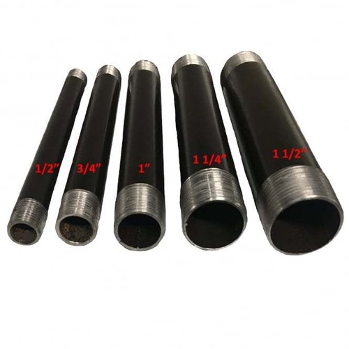 Black medium steel tube - black,