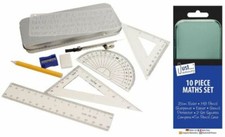 COMPACT MATHS GEOMETRY SET WITH COMPASS RULER PROTRACTOR SQUARE SHARPENER(6822)