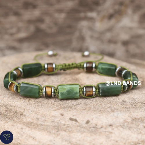 Olive jade tiger eye - &,