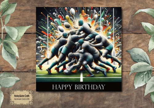 Men 161 birthday card rugby - 161,