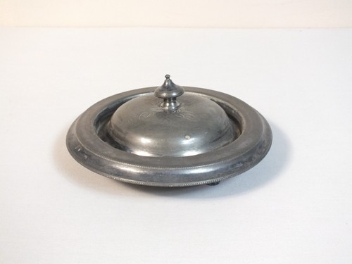 Antique silver plated butter - silver,