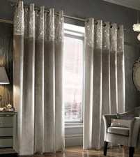 RARE Kylie minogue esta Sequin Velvet Champagne Curtains Extra Large 61x91inches