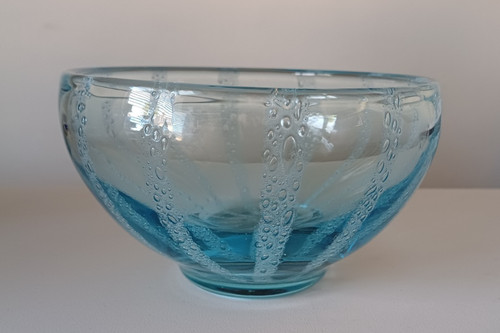 Portmeirion blue glass bowl