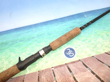 rare Andy Lush Sorcerer 6'6" 1pc carbon lured rod built by Tony Fordham