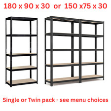 G-Rack Garage Shelving Units 5 Tier Shelf Unit Single Bay or Twin Pack  FREEPOST