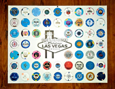 Las Vegas Complete Casino Chip Set (55) in Frame - incl. some rare chips!