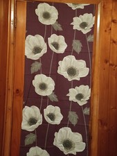 SANDOW & BOURNE PURPLE WITH WHITE POPPIES CURTAINS SIZE W 46" D70" 