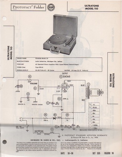 1956 ultratone 110 record - ultratone,