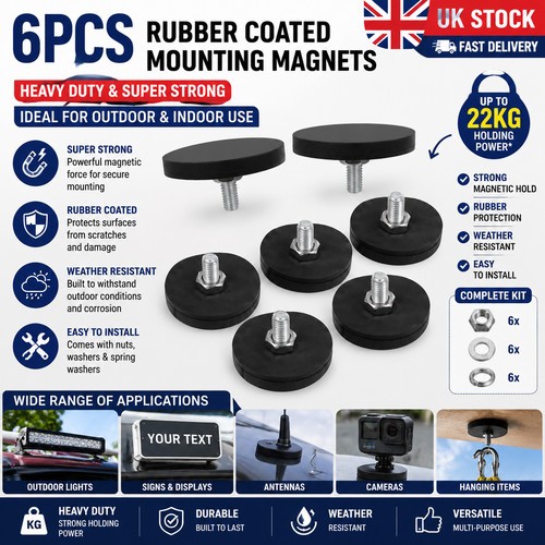 6pcs heavy duty rubber coated - 6pcs,