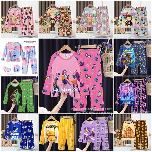 2pcs kids girls boy pyjamas - girls,