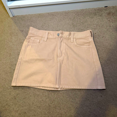 Beige cotton denim - beige,