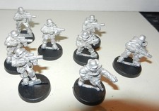 28mm FOUR A MINIATURES. 8 x SNOW TROOPS .SCI-FI.UNPAINTED.METAL.