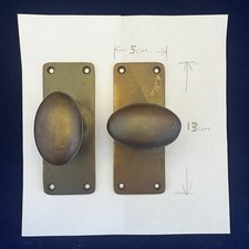 Antique Brass Oval Door Knobs