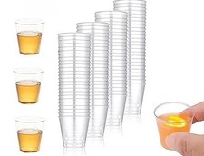 25x Plastic Shot Glasses Mini