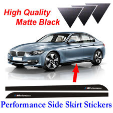 Pair M Sports Side Skirt Stripe MATT Black Wrap Sticker For 3 Series E92 E93