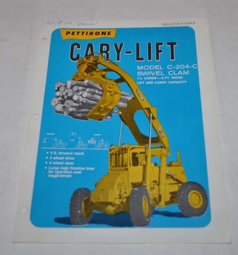 Pettibone cary lift - pettibone, cary-lift