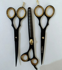 7.5" Professional PET DOG Grooming scissors Cutting  Chunker & Curved shears set