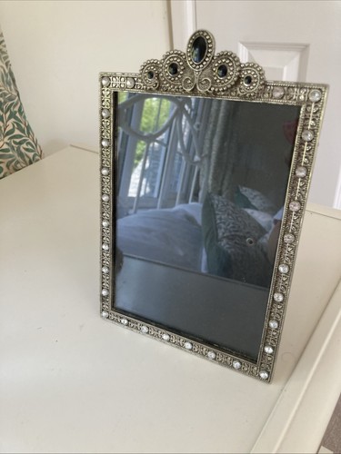 Jewelled photo frame metal - frame,