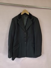 Shires Showing/Jumping Jacket, 38" Ladies. Black. Velvet Collar.(Ref:482R)