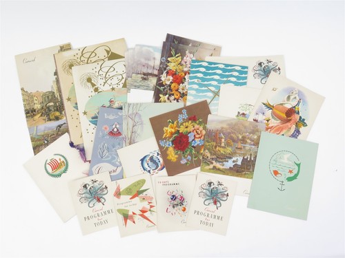 1950s 60s ephemera menus - &,