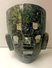 Mexican Mayan Aztec Burial Death Mask Folk Art Sculpture Vintage retro (N2)