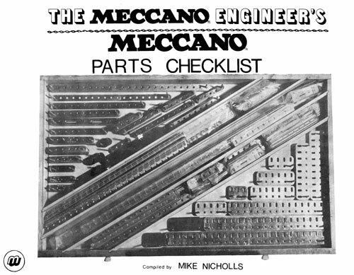 Meccano parts checklist - meccano,