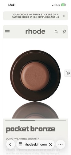 Rhode pocket bronze sip new - rhode,