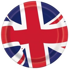 Union Jack Round Paper Plates
