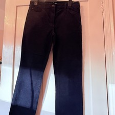 LADIES WHITE STUFF NAVY CORDUROY TROUSERS SIZE 14