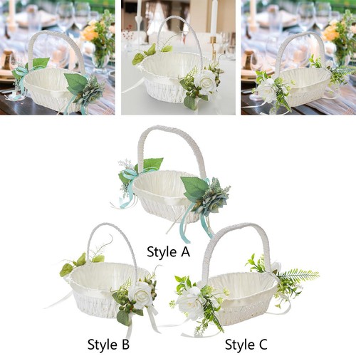 Bridesmaid basket satin - bridesmaid, basket,