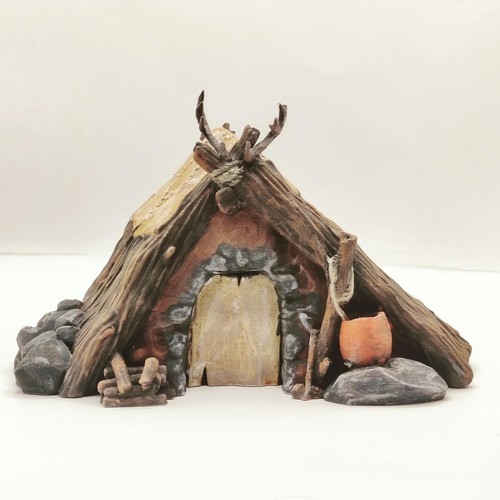 Wooden hut 28mm - 28mm, miniature