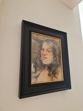 Framed Original Robert Lenkiewicz Portrait with studio stamp