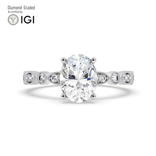 Oval diamond engagement ring - engagement,