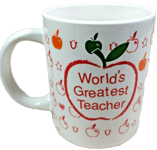 Teacher ceramic mug - ceramic, apple