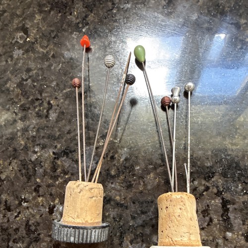 Vintage metal hatpins mixed - vintage,