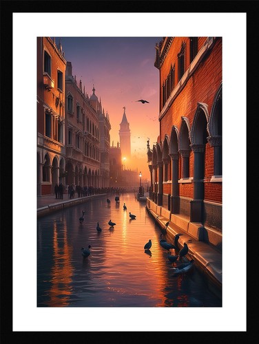 Intimate venice canals framed - canals,