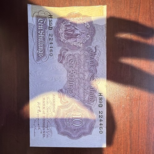 Bank england ten shillings - ten,