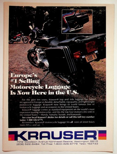 Krauser motorcycle luggage - luggage, ad