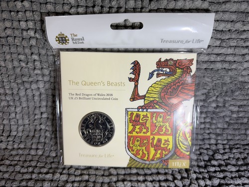 2018 red dragon - wales, £5