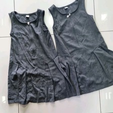 Girls School Dresses x2 Age 8, Grey, TU.