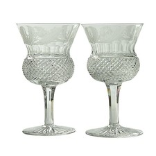Edinburgh Crystal, Thistle, 2 X Port Wine Glasses, 4.25 Inches