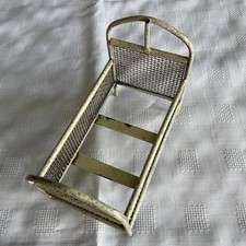 Antique Metal Dolls Cot Bed - Dolls House Bed - German