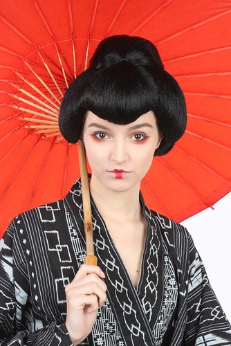 Geisha wig black - geisha,