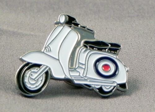 White mod roundel - mod, scooter
